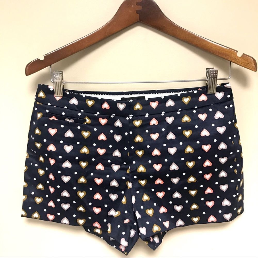 J Crew navy shorts with hearts 💕 size 2